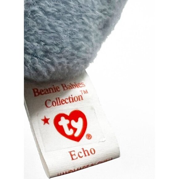 VINTAGE Original TY Echo Dolphin Beanie Baby 1996 Collectable - Picture 10 of 11